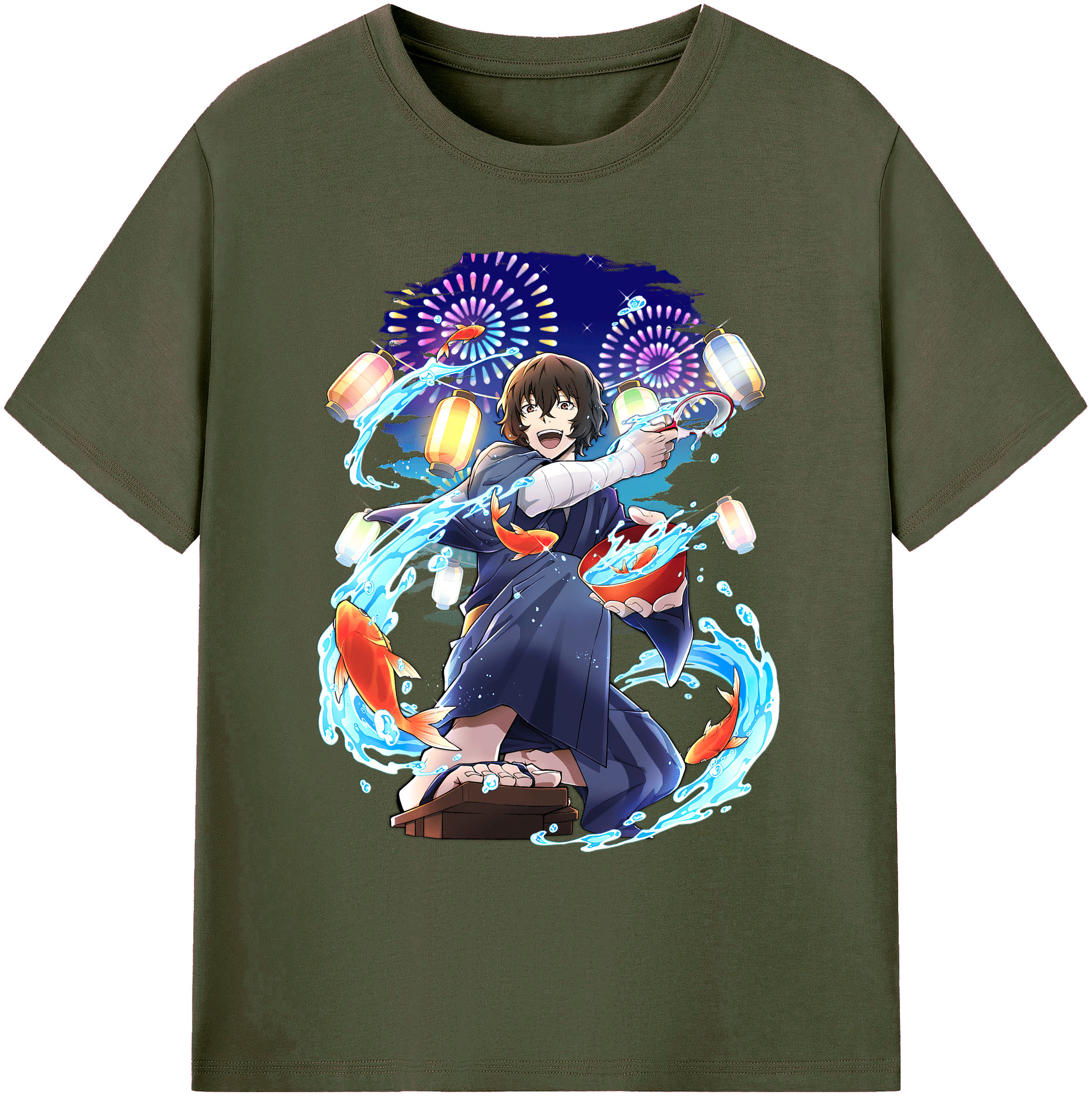 （画像用） 文豪ストレイドッグス Bungo Stray Dogs 綿100％ メンズ半袖Tシャツ｜肌触りやわらか＆通気性